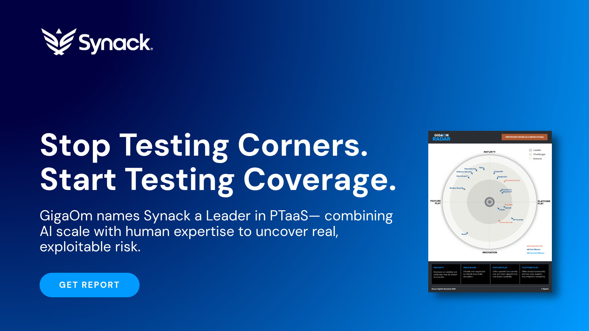 GigaOm Radar for PTaaS: Synack Named a Leader